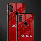 sad girl glass case for samsung galaxy m21 image-2