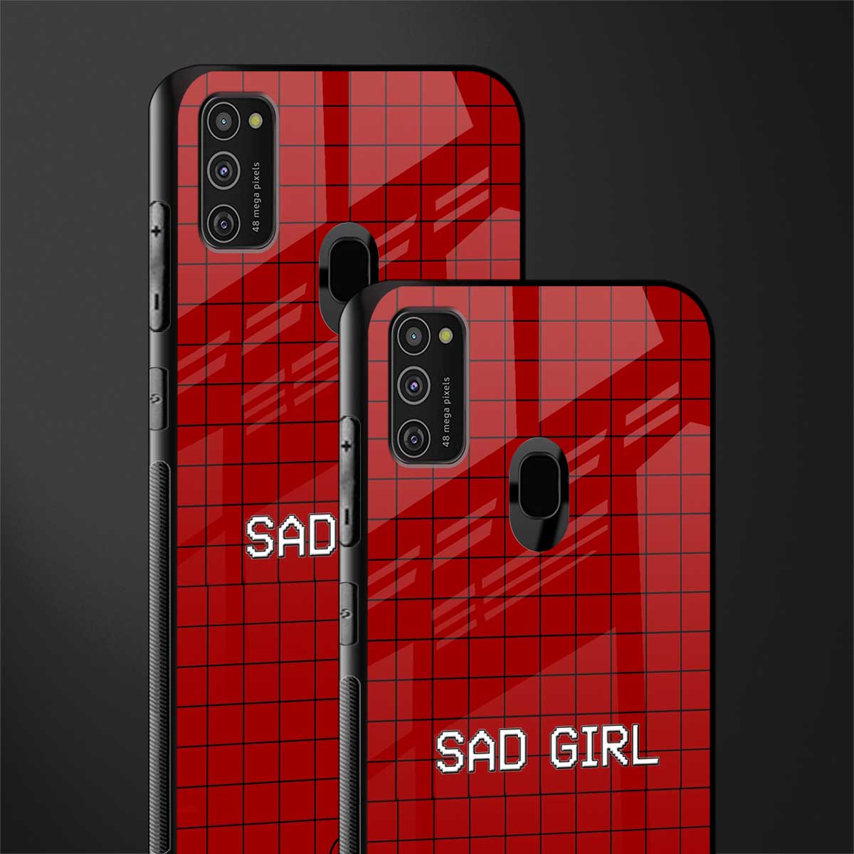 sad girl glass case for samsung galaxy m21 image-2