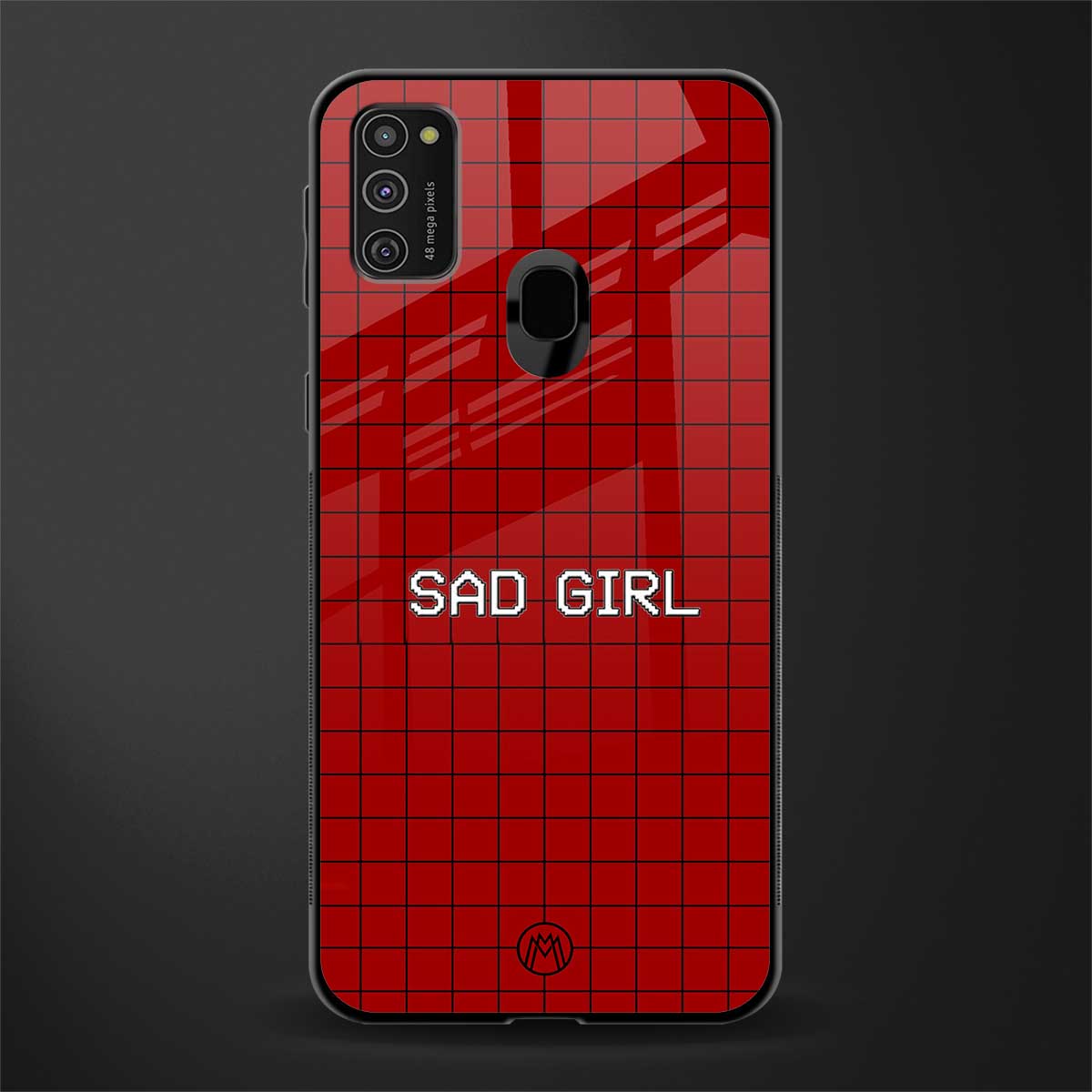 sad girl glass case for samsung galaxy m21 image