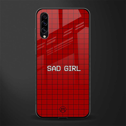 sad girl glass case for samsung galaxy a50 image