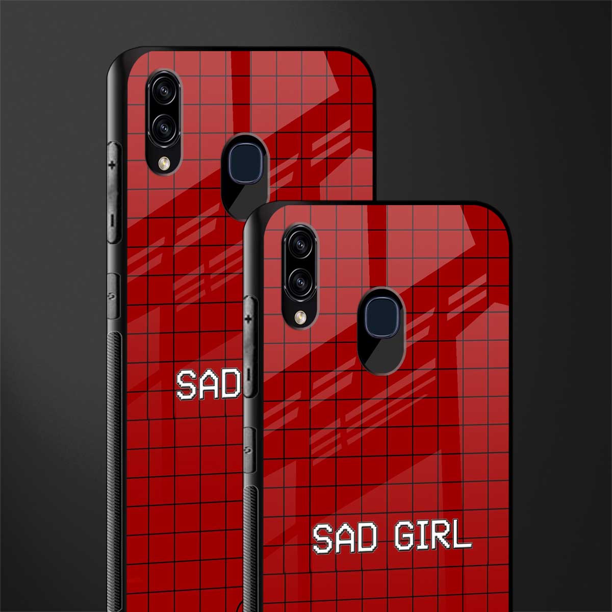 sad girl glass case for samsung galaxy a20 image-2