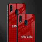 sad girl glass case for samsung galaxy a30 image-2