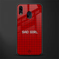 sad girl glass case for samsung galaxy a20 image