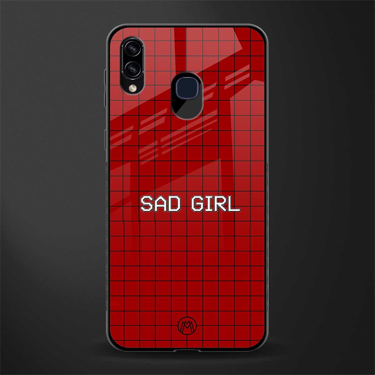 sad girl glass case for samsung galaxy a30 image