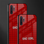 sad girl glass case for samsung galaxy note 10 plus image-2