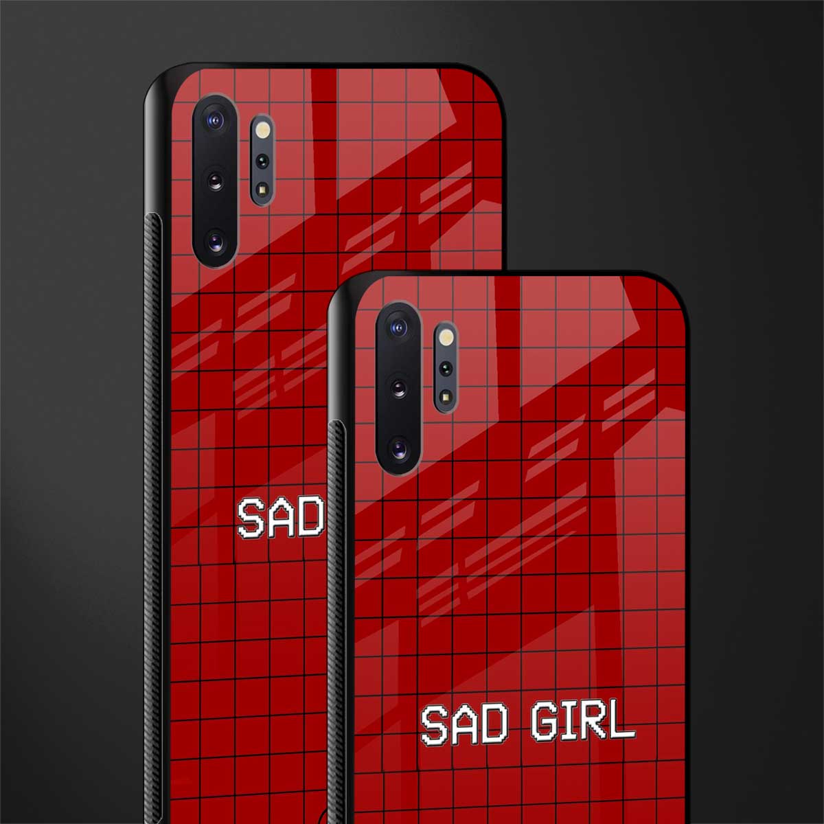 sad girl glass case for samsung galaxy note 10 plus image-2