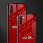 sad girl glass case for samsung galaxy note 10 image-2