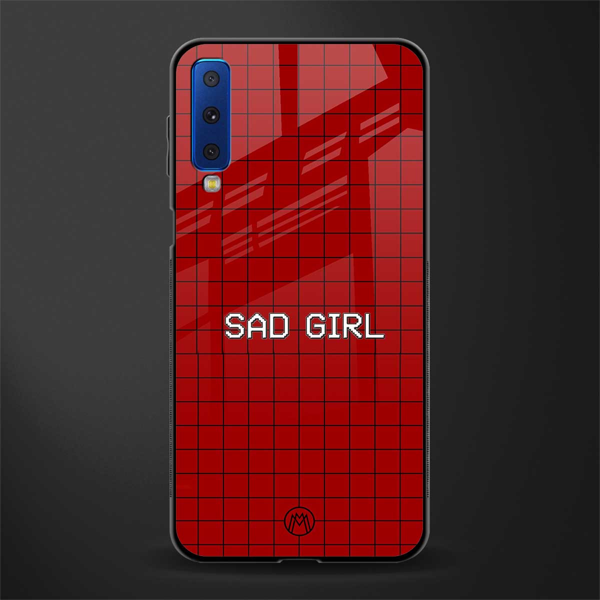 sad girl glass case for samsung galaxy a7 2018 image