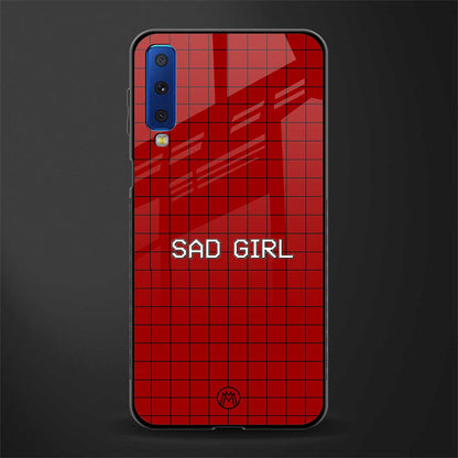 sad girl glass case for samsung galaxy a7 2018 image