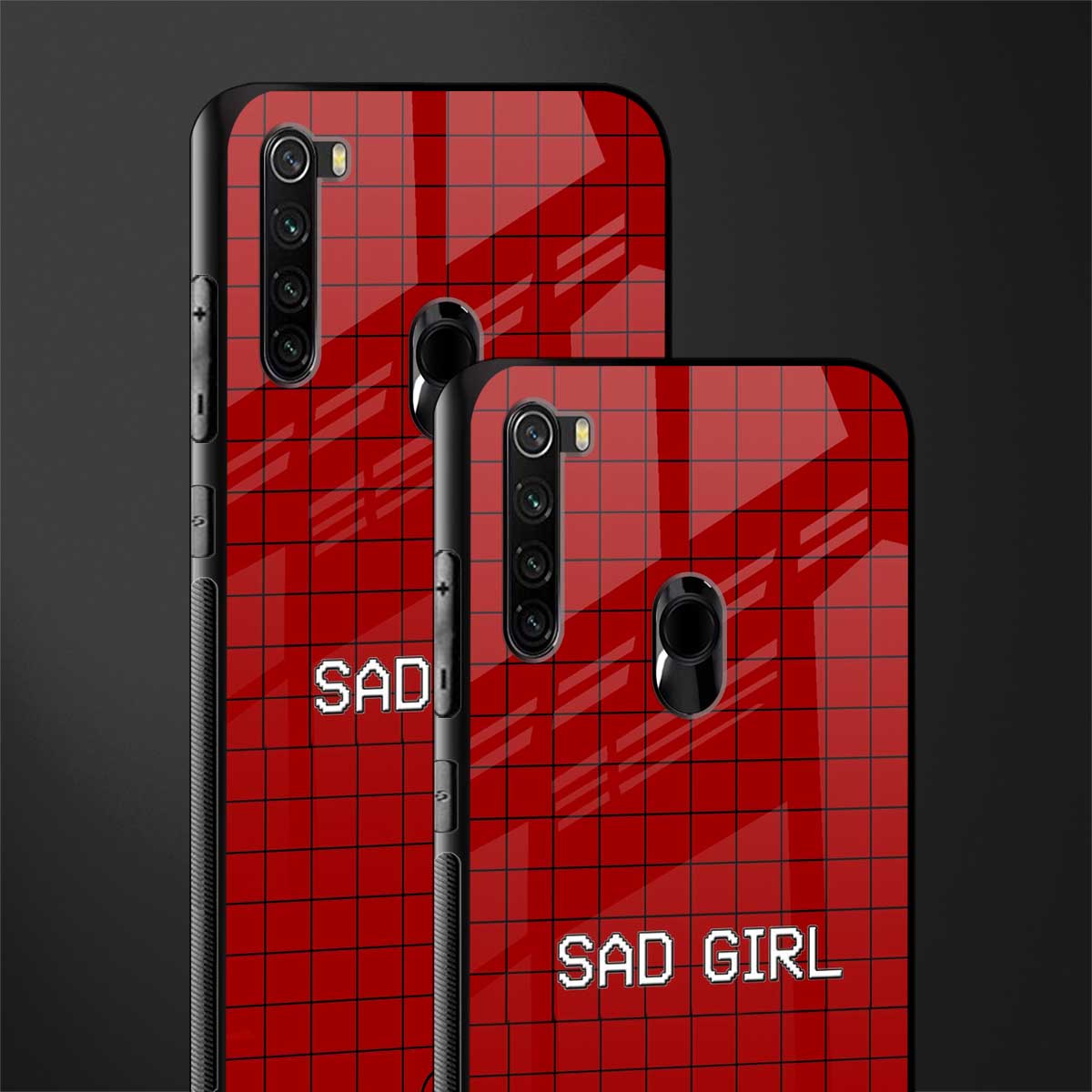 sad girl glass case for redmi note 8 image-2