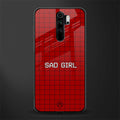 sad girl glass case for redmi note 8 pro image