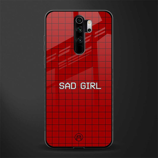 sad girl glass case for redmi note 8 pro image