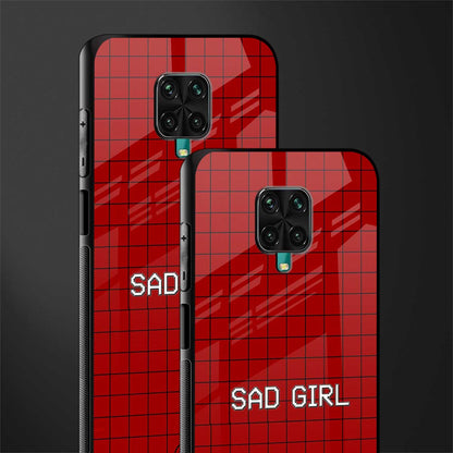 sad girl glass case for redmi note 9 pro max image-2
