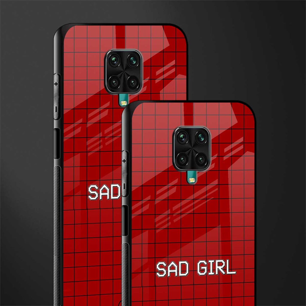 sad girl glass case for redmi note 9 pro image-2