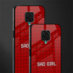 sad girl glass case for redmi note 9 pro image-2