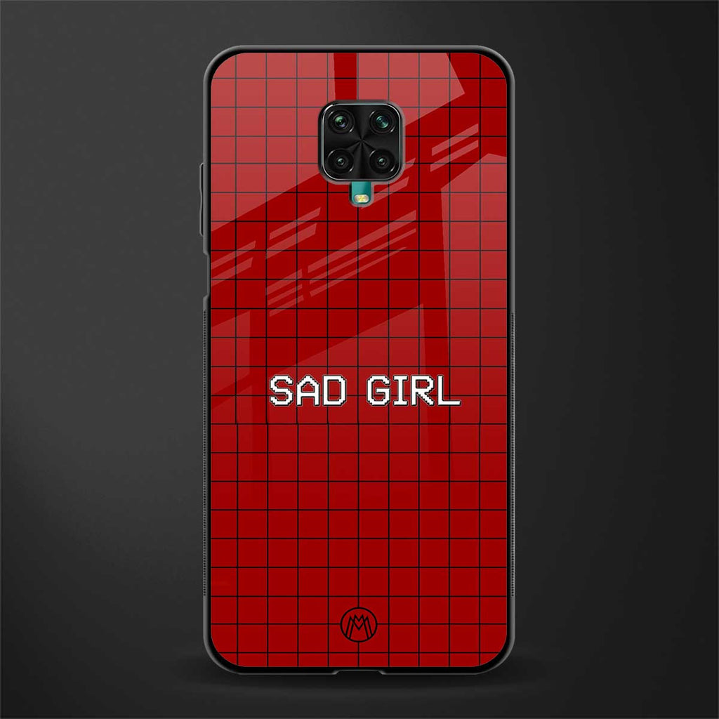 sad girl glass case for redmi note 9 pro image