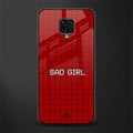 sad girl glass case for redmi note 9 pro image