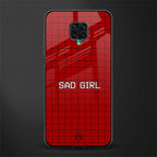 sad girl glass case for redmi note 9 pro image