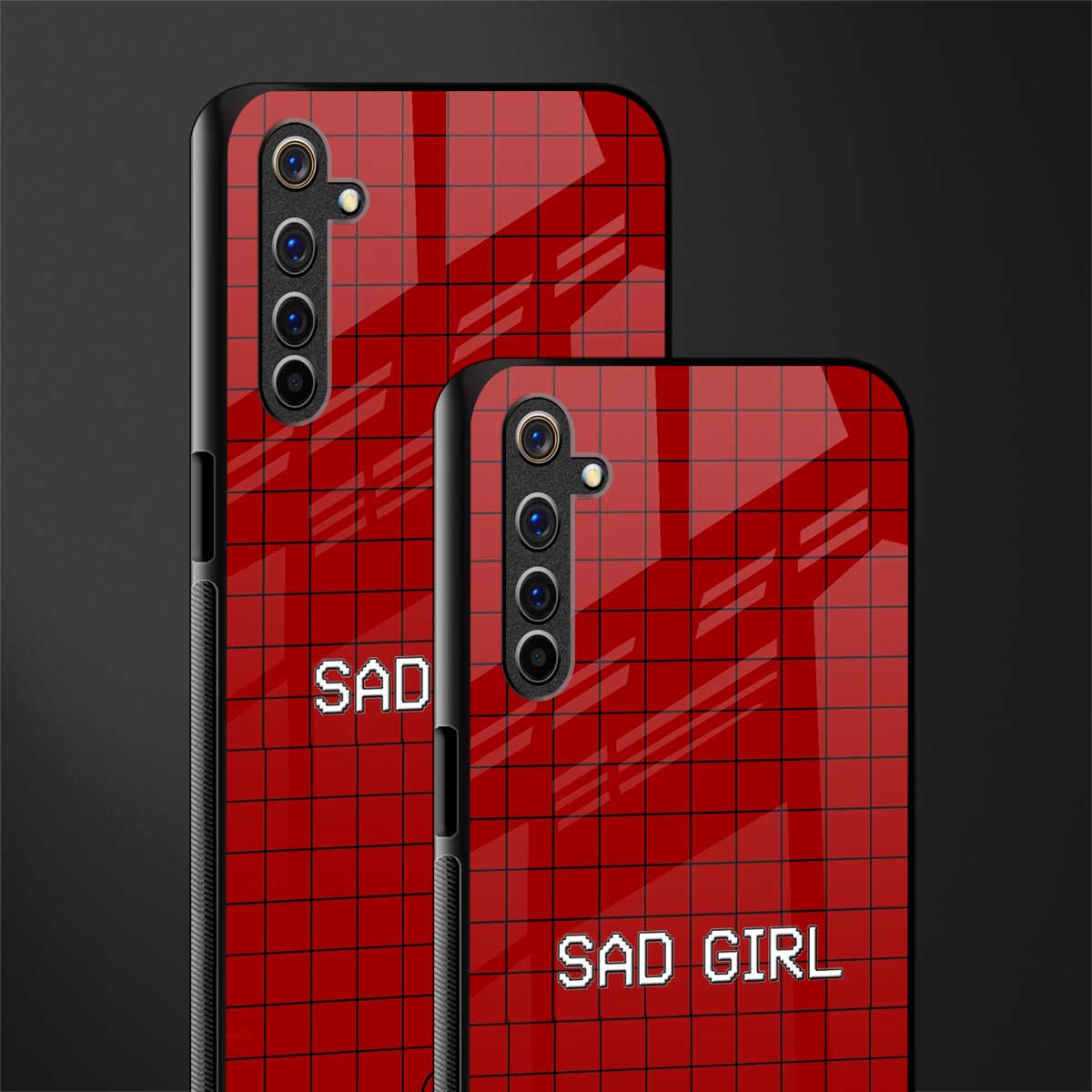 sad girl glass case for realme 6 image-2