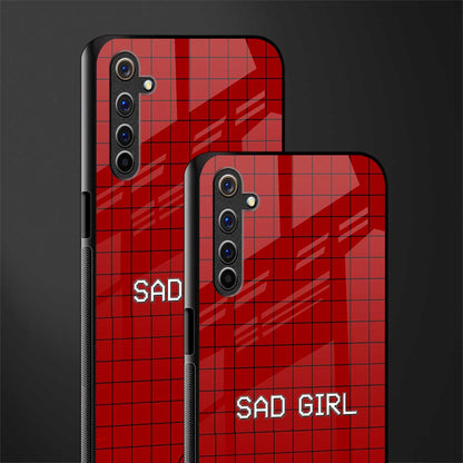 sad girl glass case for realme 6 image-2