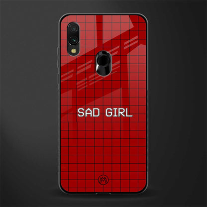 sad girl glass case for redmi note 7 image