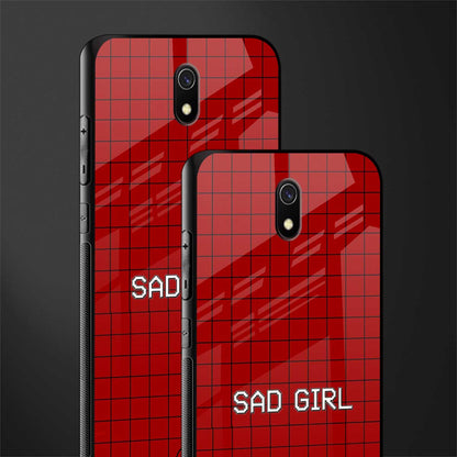 sad girl glass case for redmi 8a image-2