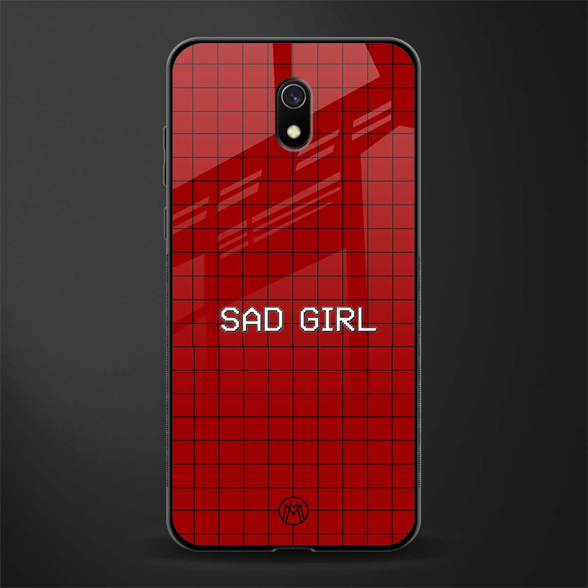 sad girl glass case for redmi 8a image