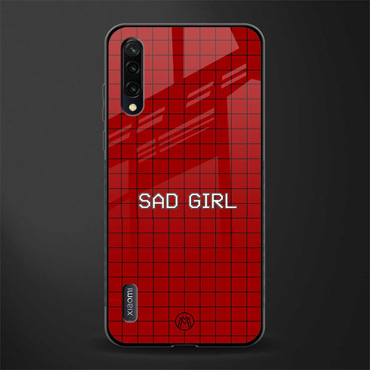 sad girl glass case for mi a3 redmi a3 image