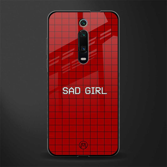 sad girl glass case for redmi k20 image