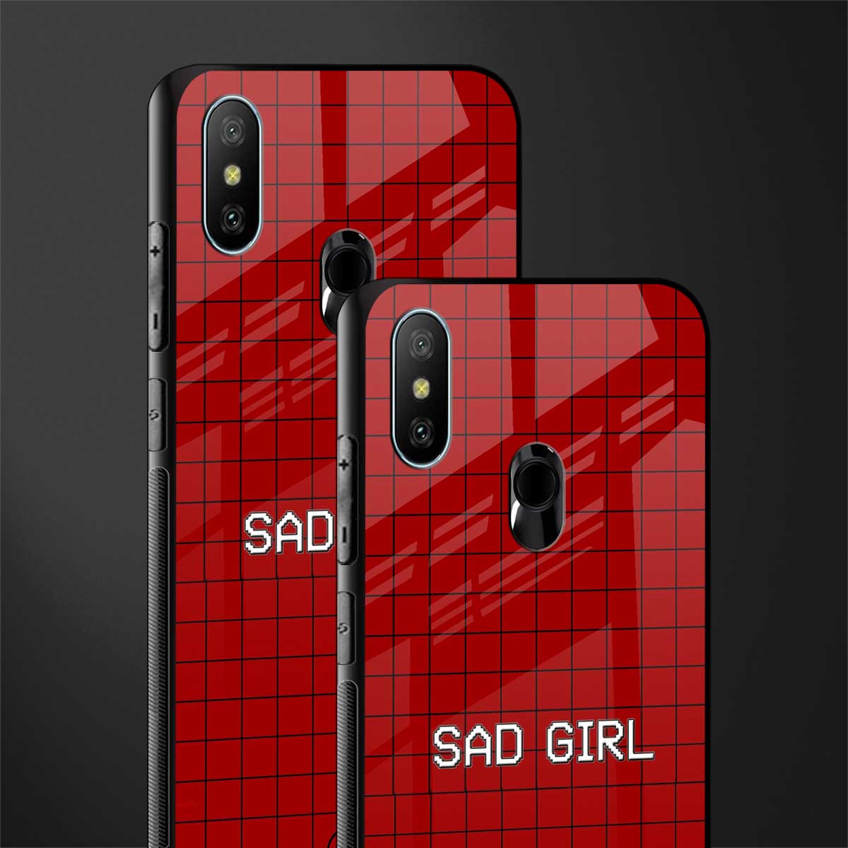 sad girl glass case for redmi 6 pro image-2