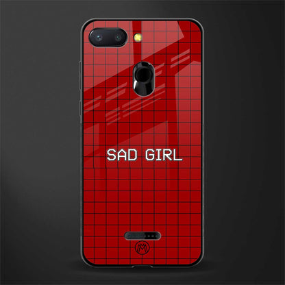 sad girl glass case for redmi 6 image