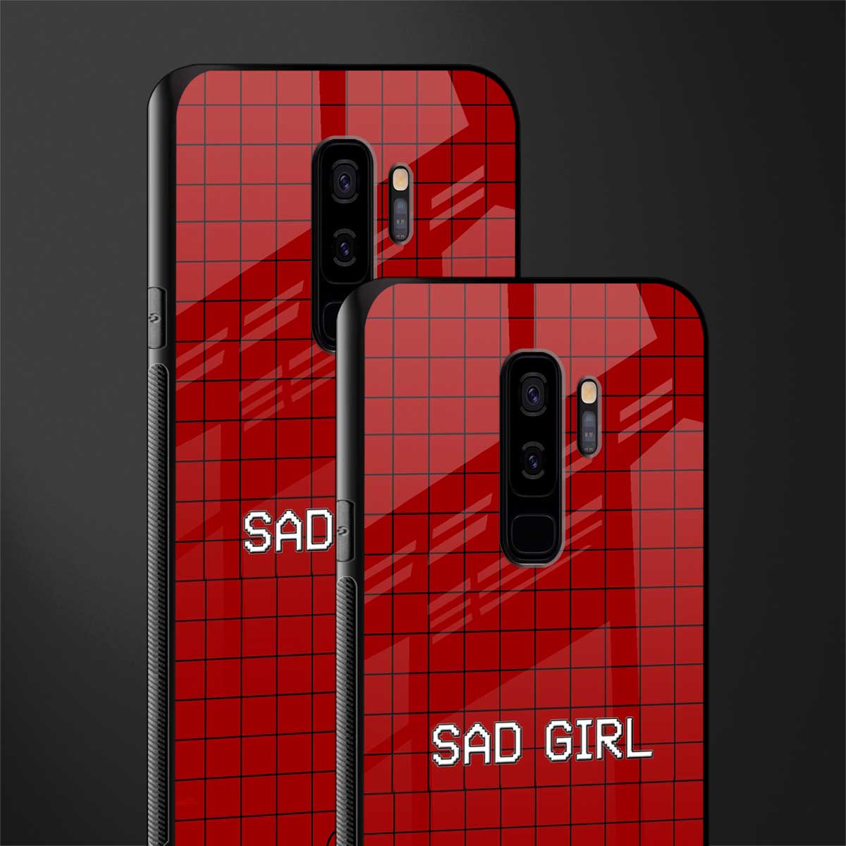 sad girl glass case for samsung galaxy s9 plus image-2