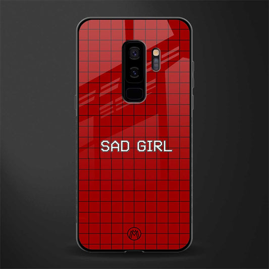 sad girl glass case for samsung galaxy s9 plus image