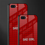 sad girl glass case for realme c1 image-2
