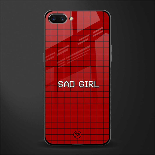 sad girl glass case for realme c1 image