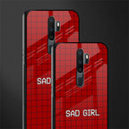 sad girl glass case for oppo a5 2020 image-2