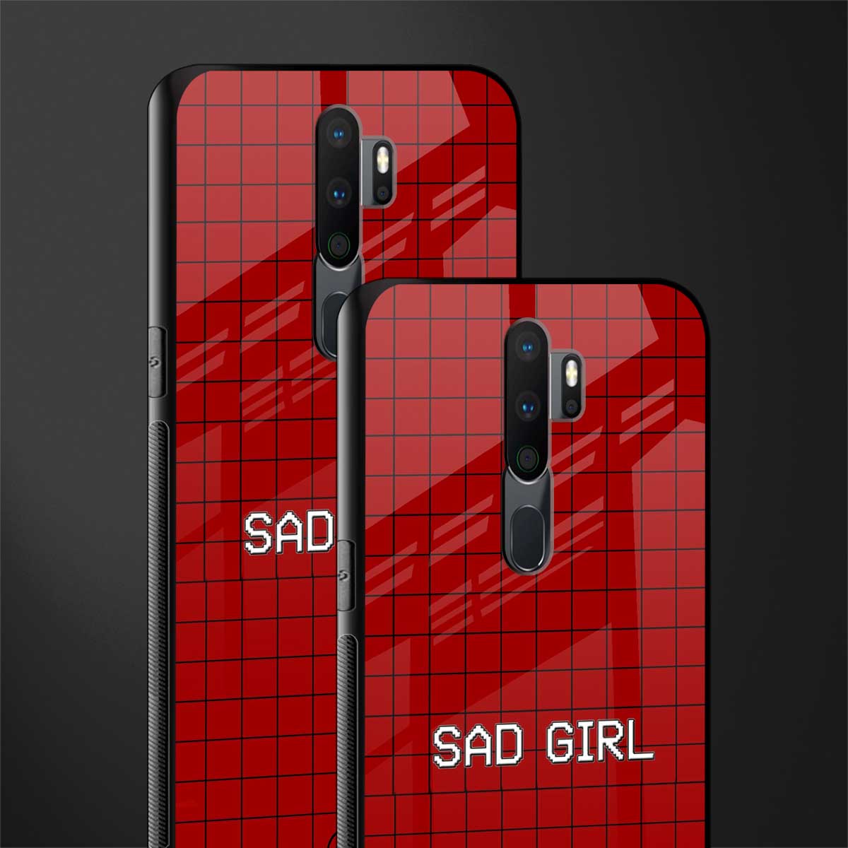 sad girl glass case for oppo a5 2020 image-2