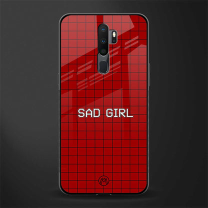 sad girl glass case for oppo a5 2020 image