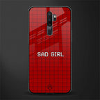 sad girl glass case for oppo a9 2020 image