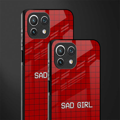 sad girl glass case for mi 11 lite image-2