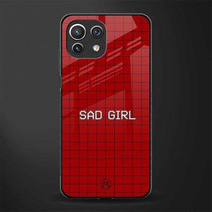 sad girl glass case for mi 11 lite image