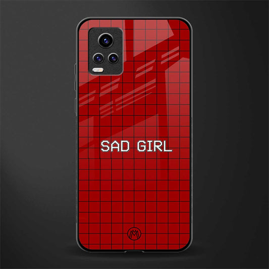 sad girl back phone cover | glass case for vivo y73