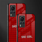 sad girl glass case for vivo x60 pro image-2