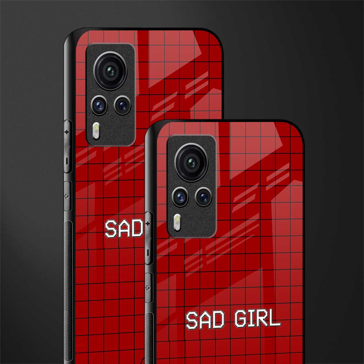 sad girl glass case for vivo x60 pro image-2