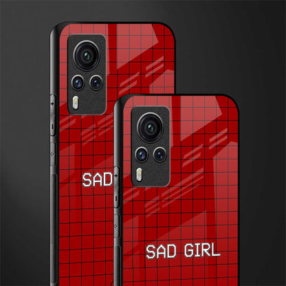 sad girl glass case for vivo x60 pro image-2