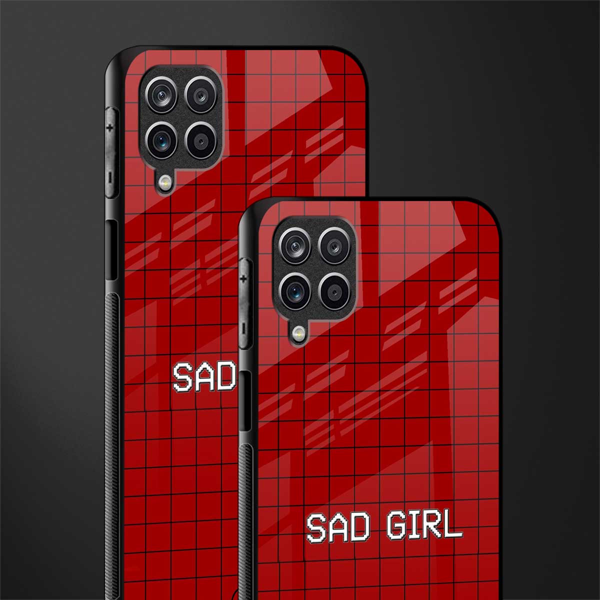 sad girl back phone cover | glass case for samsung galaxy a22 4g