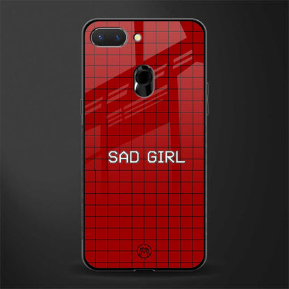 sad girl glass case for oppo a5 image