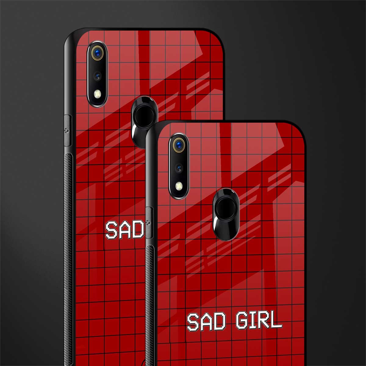 sad girl glass case for realme 3 pro image-2