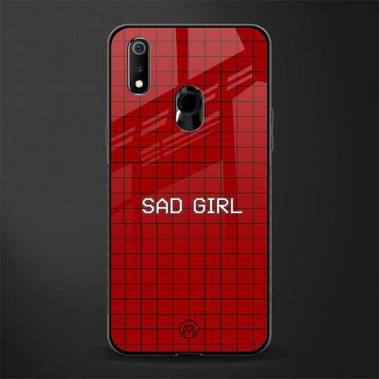 sad girl glass case for realme 3 image