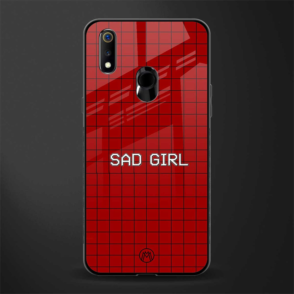 sad girl glass case for realme 3 pro image